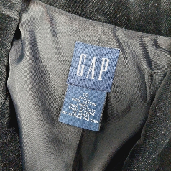 GAP Women's Black Collared Double Breasted Pea Coats Z94 - Picture 5 of 6